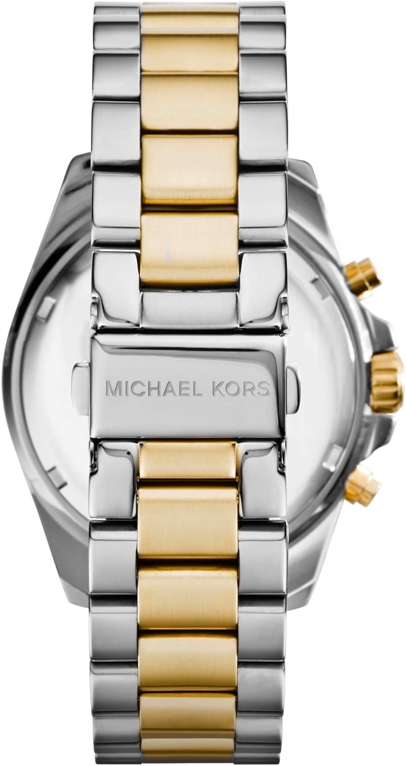 Detalle de Michael Kors Bradshaw da donna: cronografo al quarzo 43 mm con cinturino in acciaio inox, stile e sportività