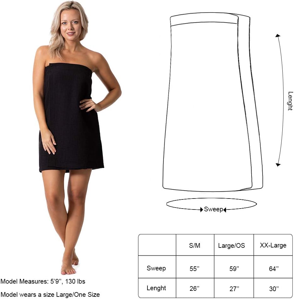 Thumbnail 6 de Turkish Linen Women’s Waffle Spa Body Wrap with Adjustable Closure