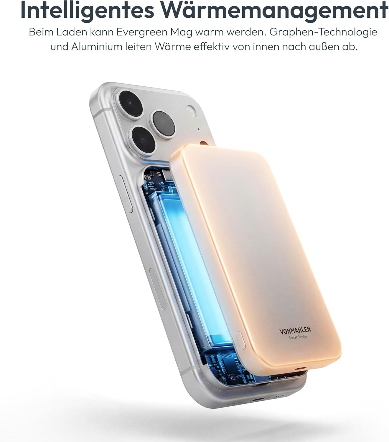 Thumbnail 2 de Vonmählen Evergreen Mag – Powerbank Magnetica Ultra-Sottile 5000 mAh, Qi 15W e USB-C PD 20W