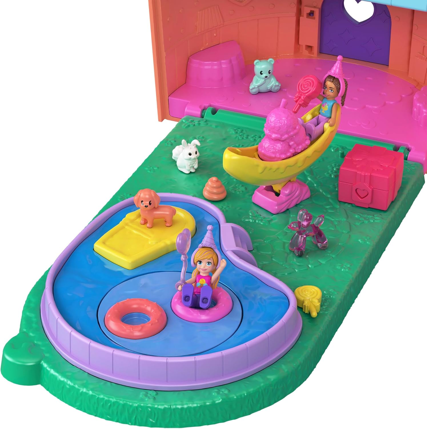 Detalle de Coffret Maison Cornet de Glace Polly Pocket JKB89 – mini-figurines et plus de 25 accessoires sur le thème glace & ours