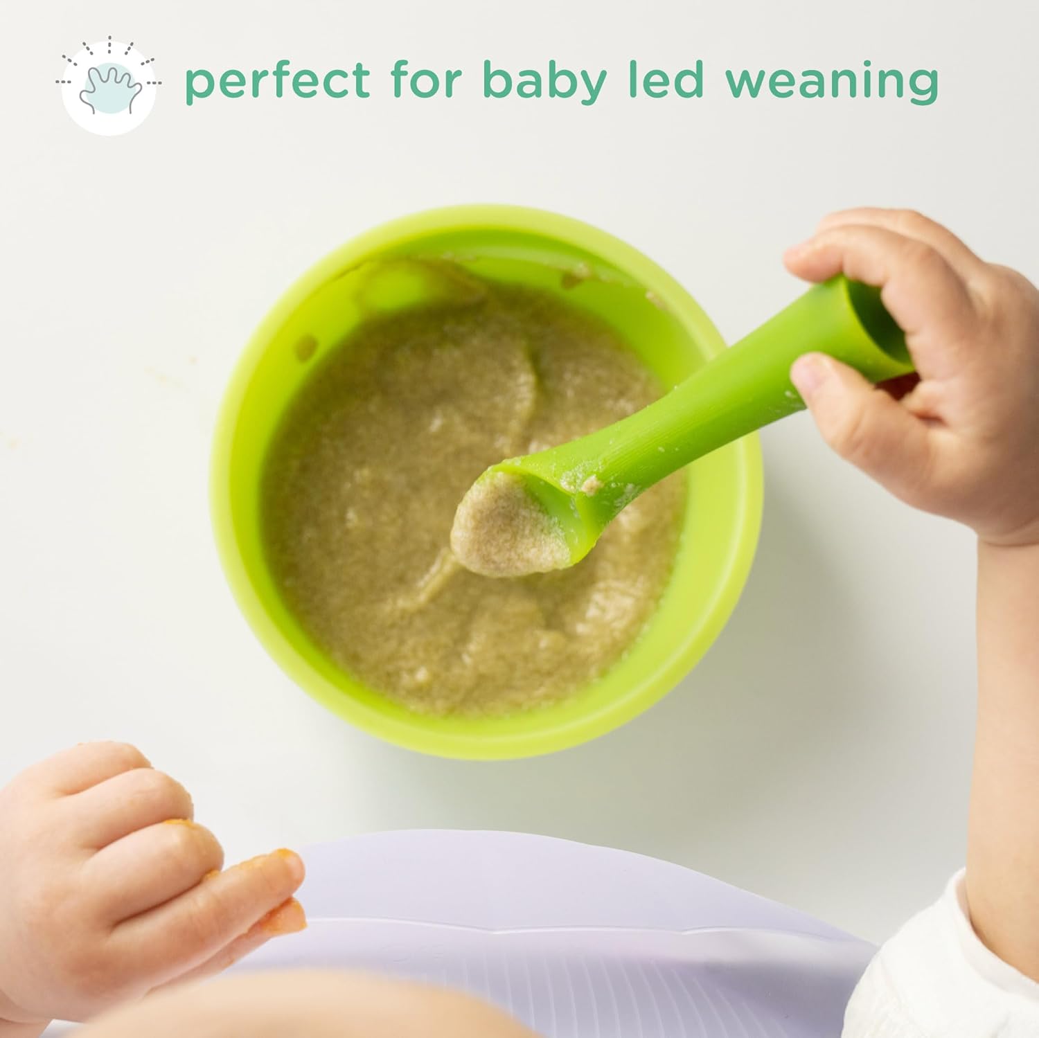 Thumbnail 3 de Olababy 100% Silicone Soft-Tip Training Spoon (2-pack) for Baby Led Weaning