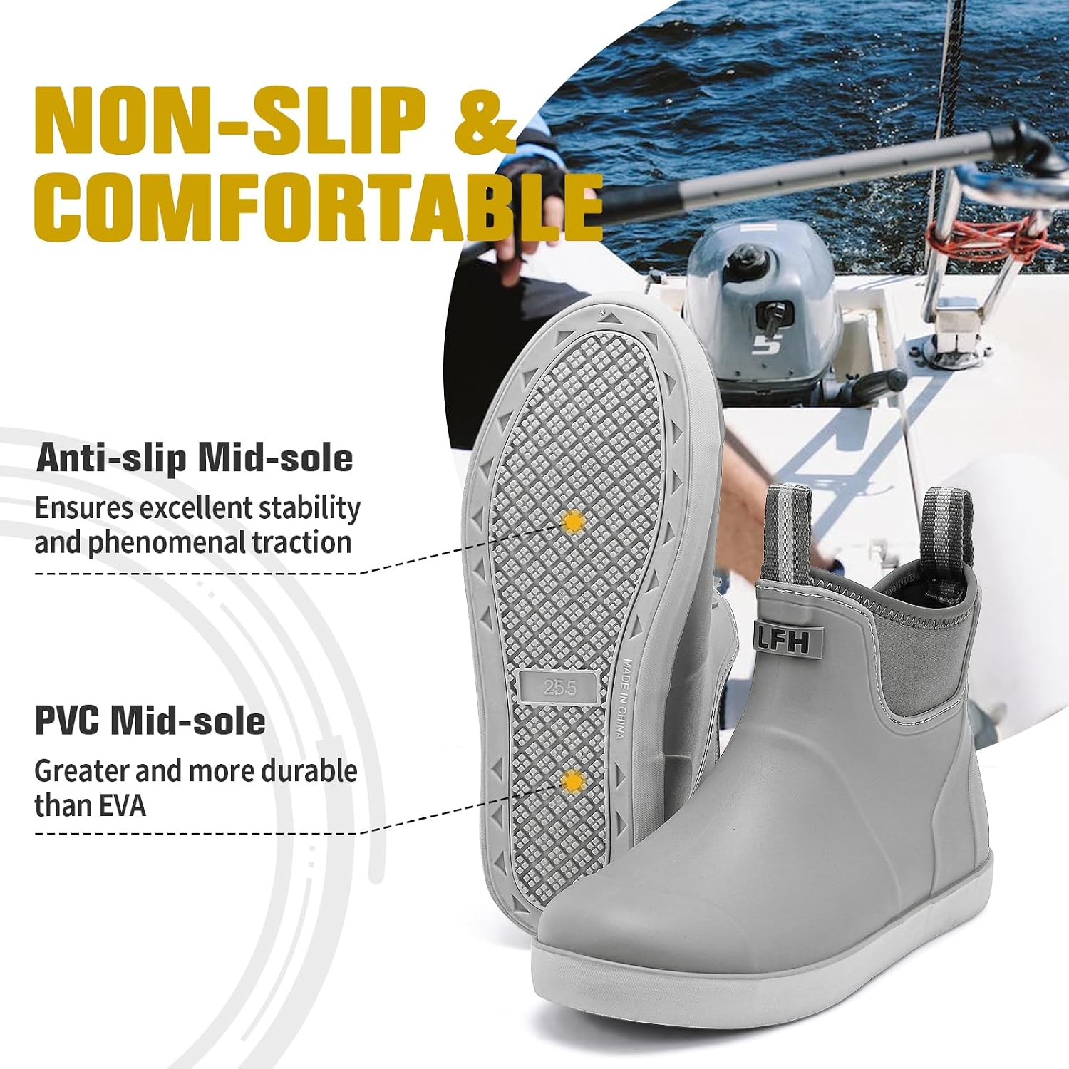 Detalle de CKWLXQY Men’s Deck Boots waterproof ankle boots