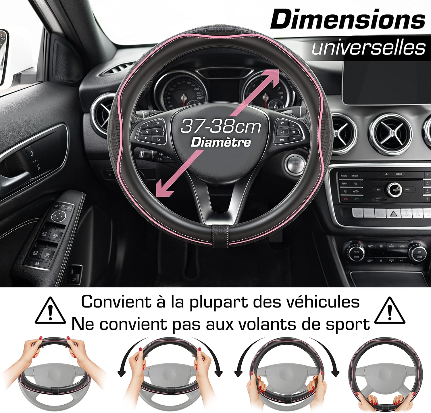 Detalle 1 de Upgrade4cars Couvre Volant 37-38 cm