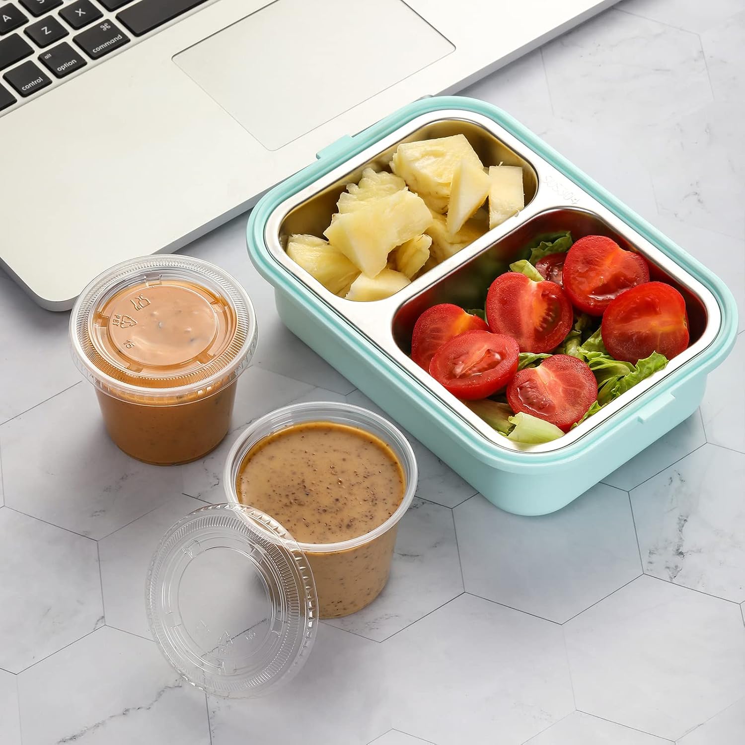 Detalle 2 de VITEVER 5.5 oz Portion Cups with Lids, Airtight and Stackable