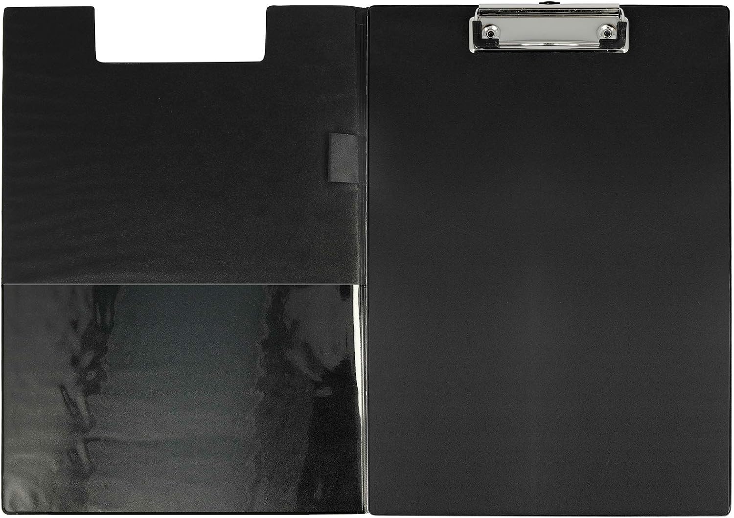 Detalle de Westcott E-17104 BLACK klämbrädemapp för A4, svart med innerficka