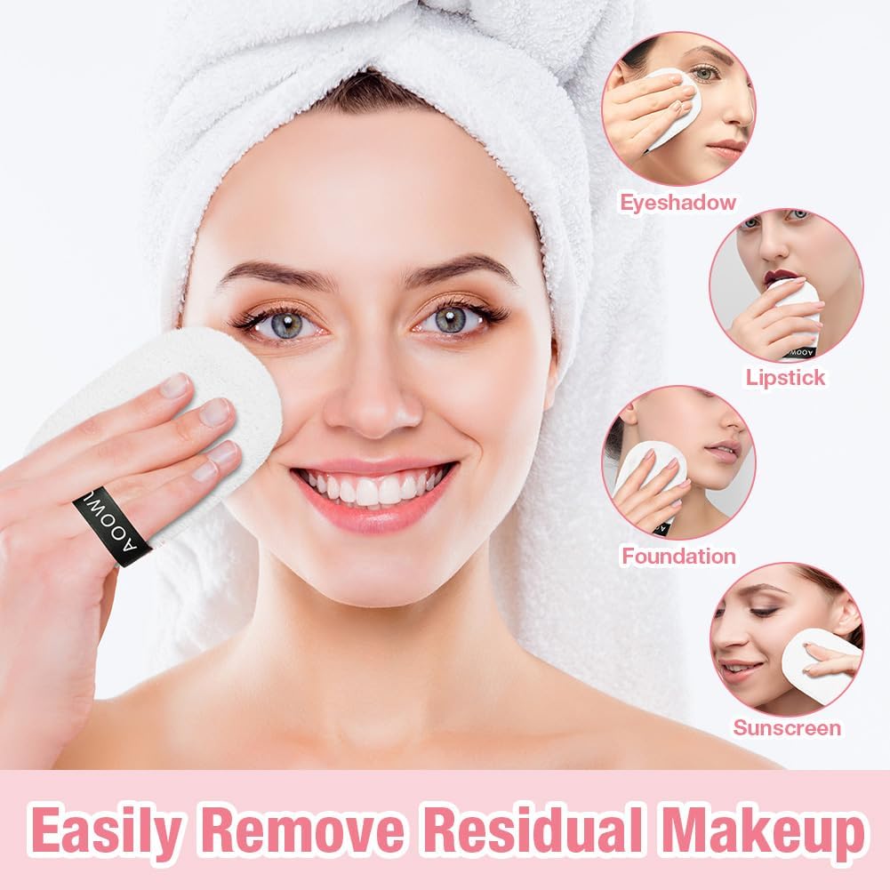 Detalle 2 de AOOWU 4990462 Reusable Makeup Remover Discs, Double-Sided Flannel, 8-Piece