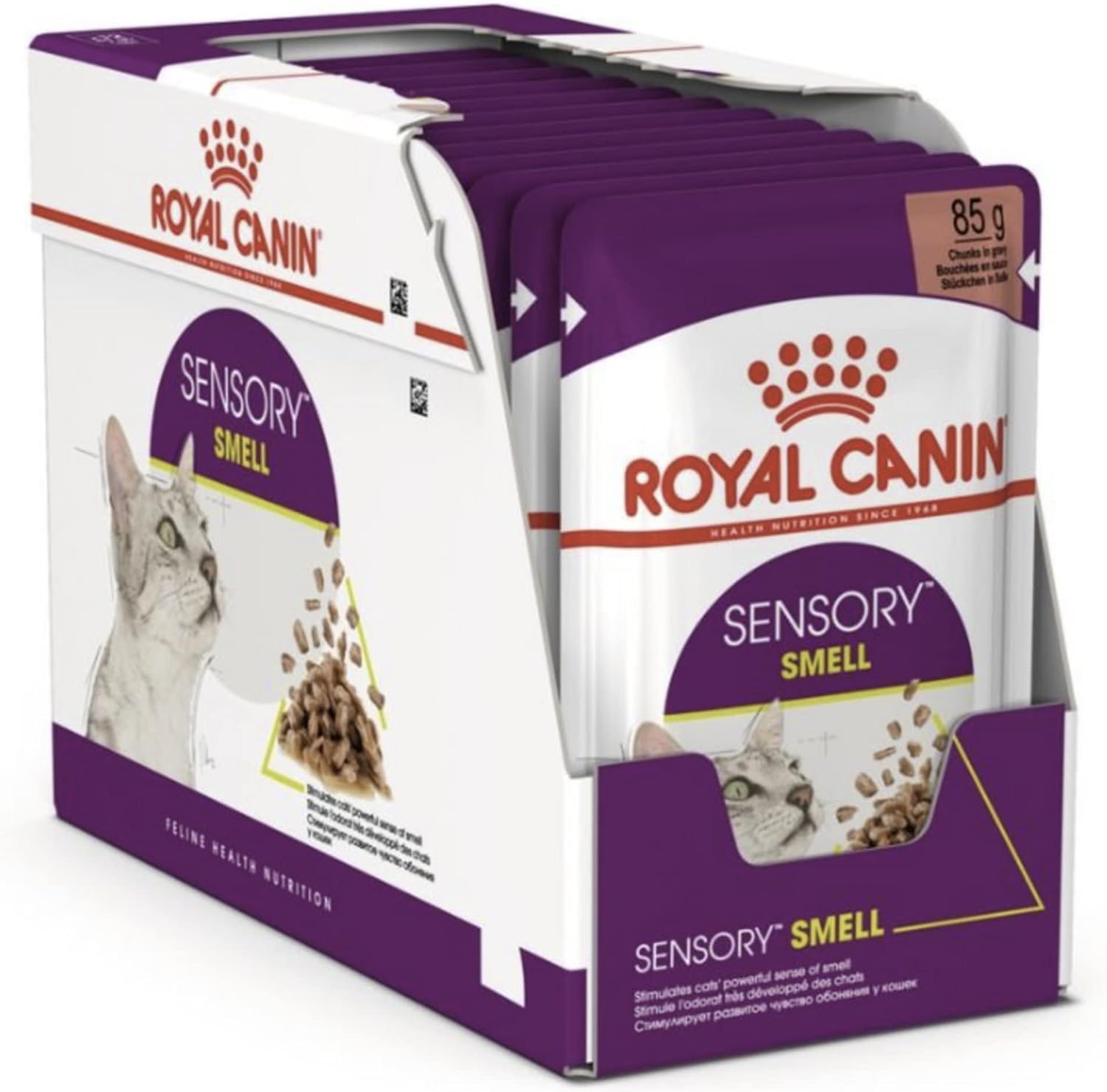 Detalle de ROYAL CANIN Sensory Smell Nassfutter Katzen – Chunks in Sauce, 12×85 g