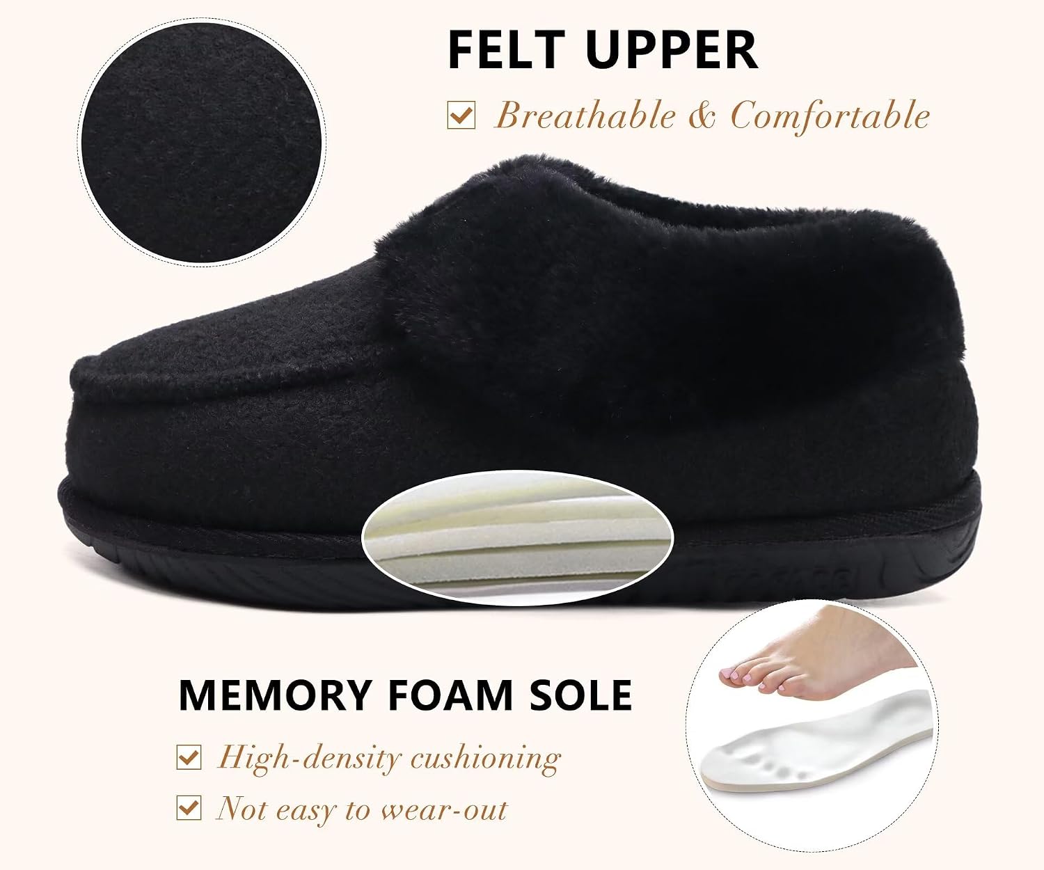 Detalle 2 de COFACE Women's Memory Foam Moccasins 1️⃣