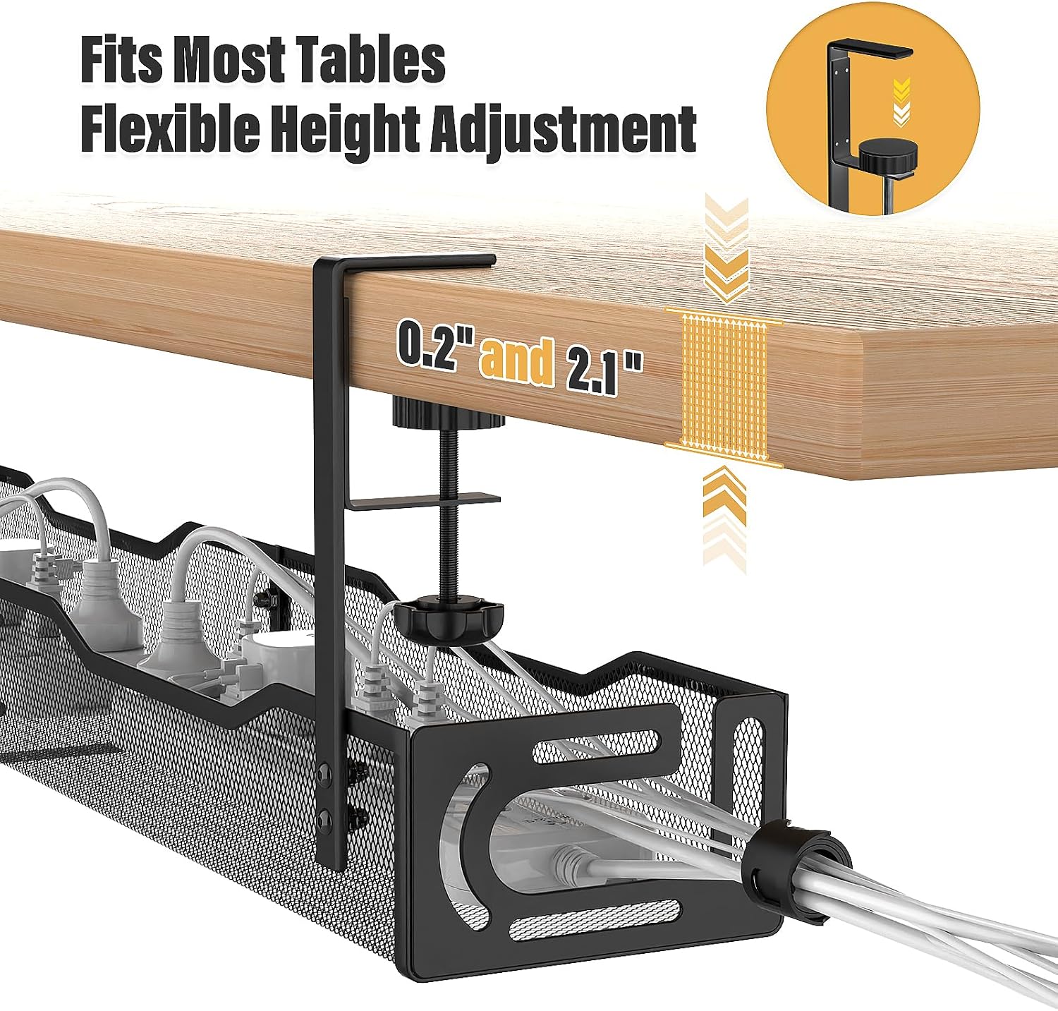 Thumbnail 1 de Under Desk Cable Management Tray 1 pack