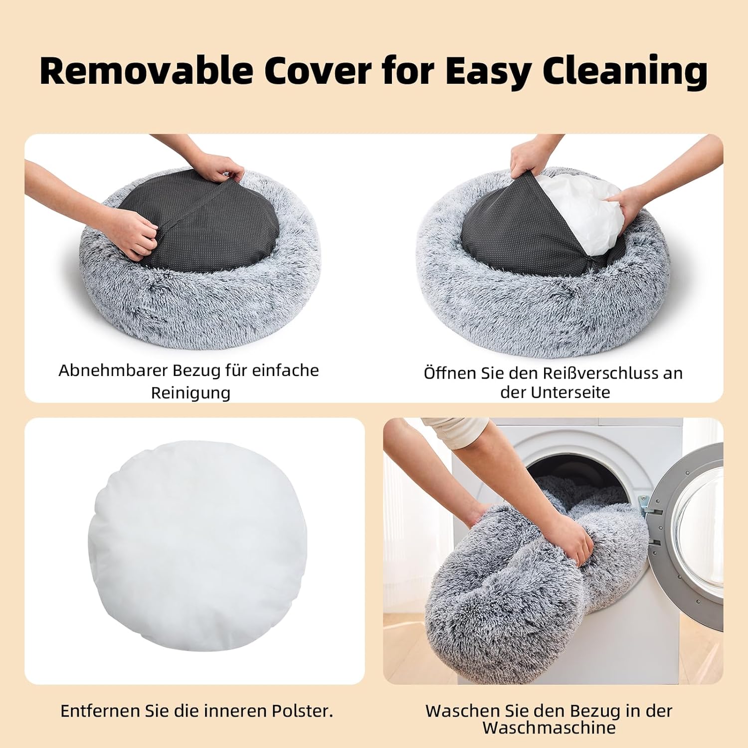 Thumbnail 3 de Pisi Bili Hundebett Katzenbett Donut 70 cm