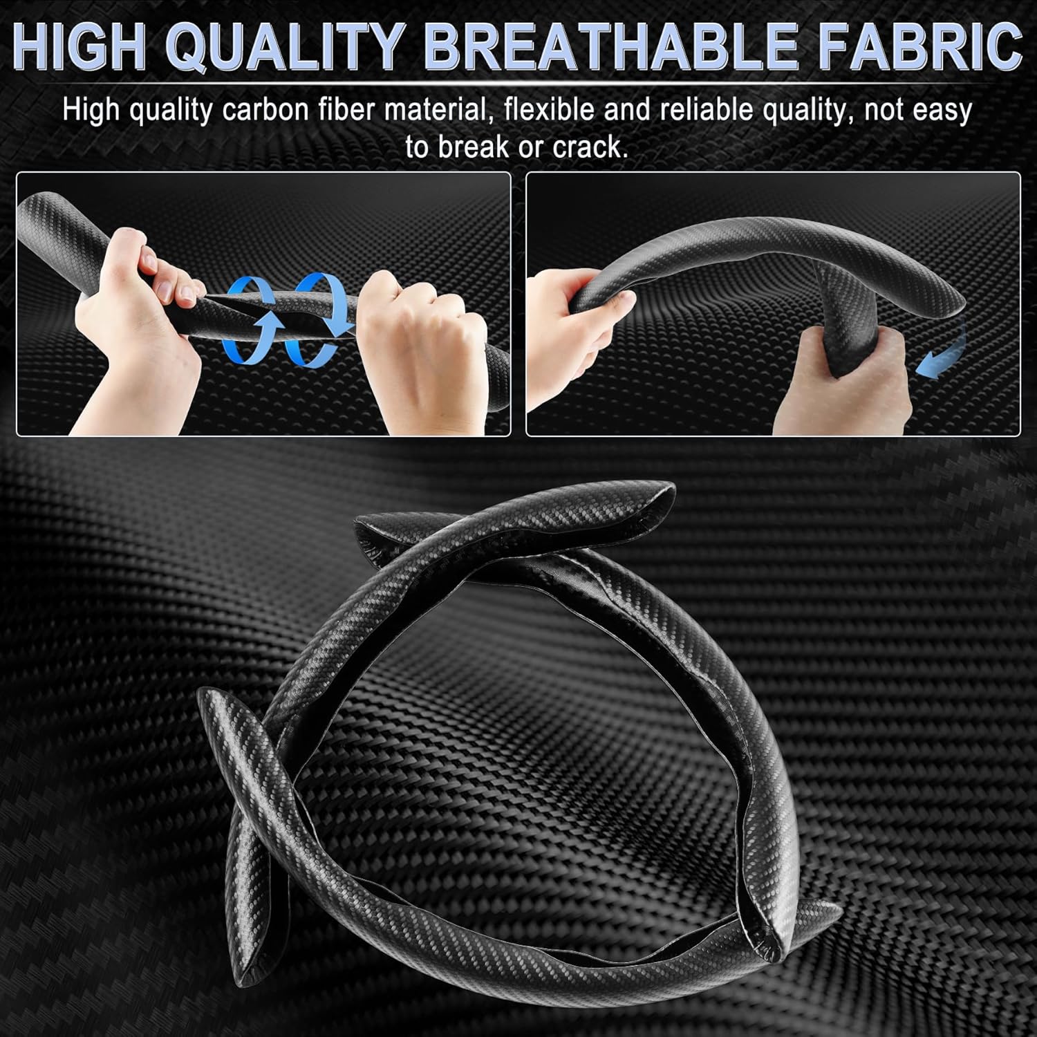 Thumbnail 1 de Amiss 3pc Carbon Fiber Steering Wheel Cover