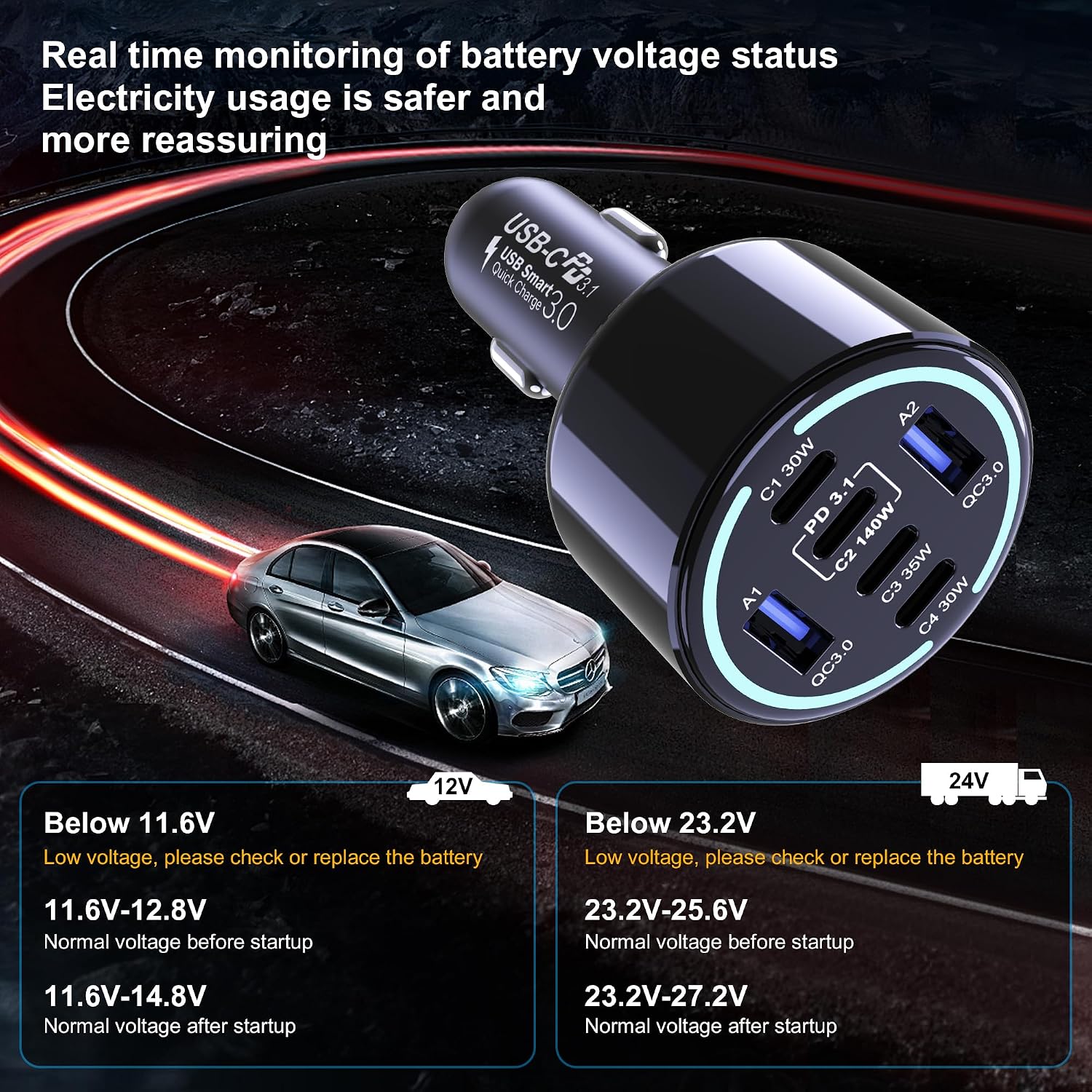 Thumbnail 6 de chipofy CHIPOFY 300W USB-C car charger 6 ports