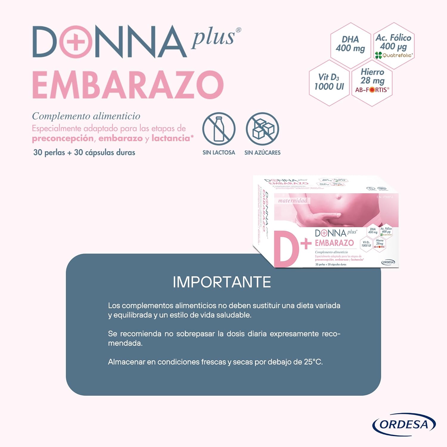 Thumbnail 5 de DONNAplus Embarazo 30 Perlas y 30 Cápsulas