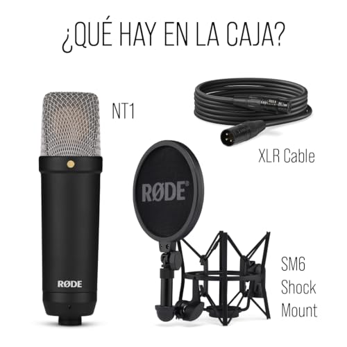 Thumbnail 8 de RØDE NT1 Signature Series: micrófono de condensador de gran diafragma con soporte antivibraciones, filtro antipop y cable XLR