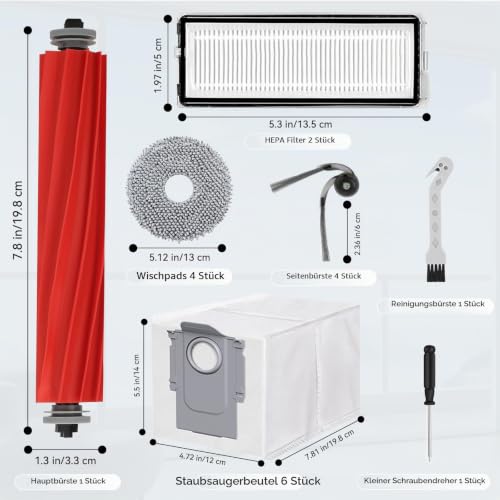 Thumbnail 7 de QV 35A Zubehörset für Roborock QV 35S/QV 35A/QR 598/QR 798 – 19-teiliges Ersatzteilset von howekuze