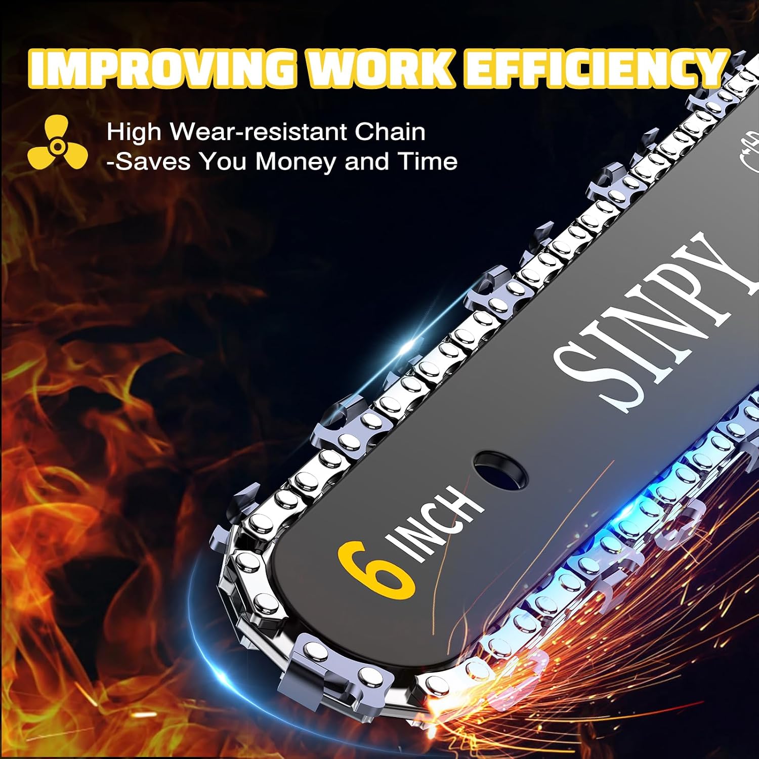 Thumbnail 6 de SINPY Mini Chainsaw 6 Inch cordless for pruning 🌲