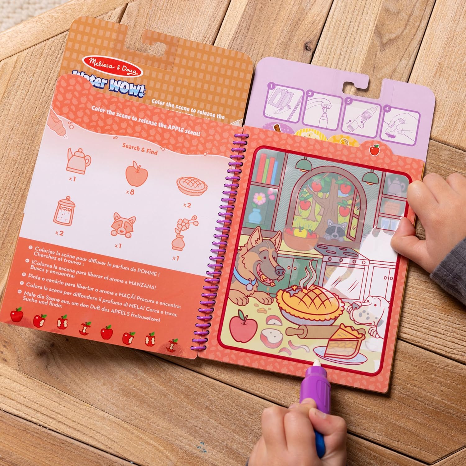 Detalle 2 de Melissa & Doug Water Wow : crayon + bloc réutilisable de coloriages parfumés (gourmandises)