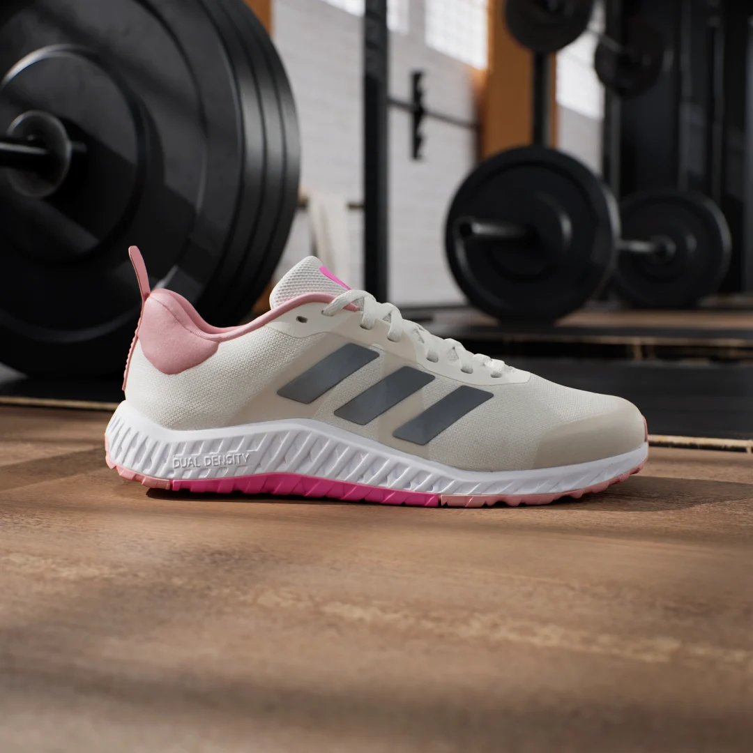 Detalle 2 de Zapatillas de training Everyset de Adidas, blancas — versátiles para entrenamiento diario