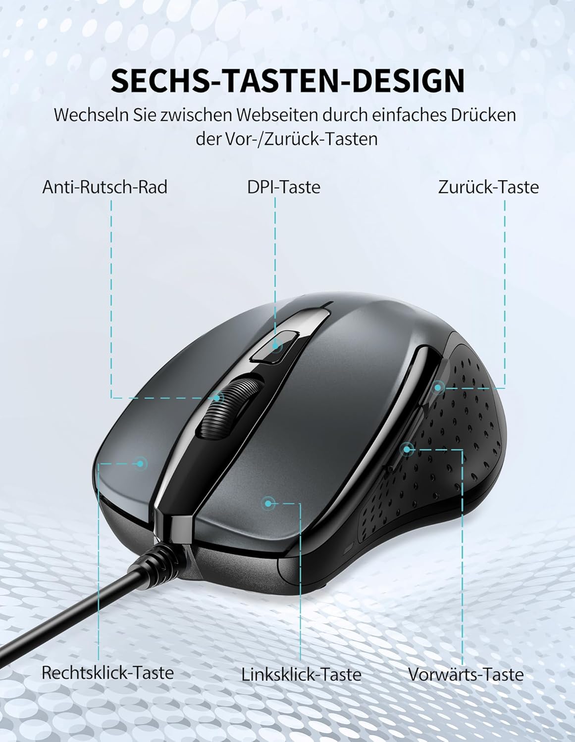 Thumbnail 4 de TECKNET Maus 6400 DPI 🖱