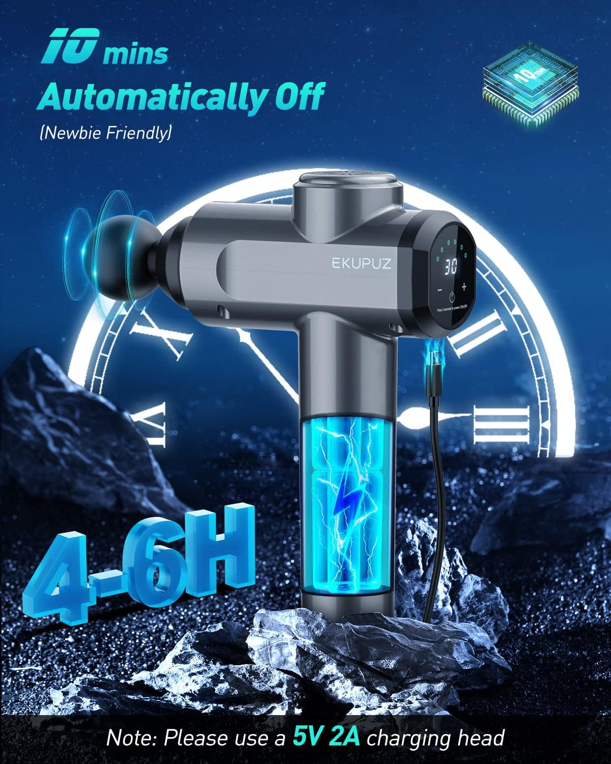 Thumbnail 3 de EKUPUZ Pistola Massaggio 30 Velocità