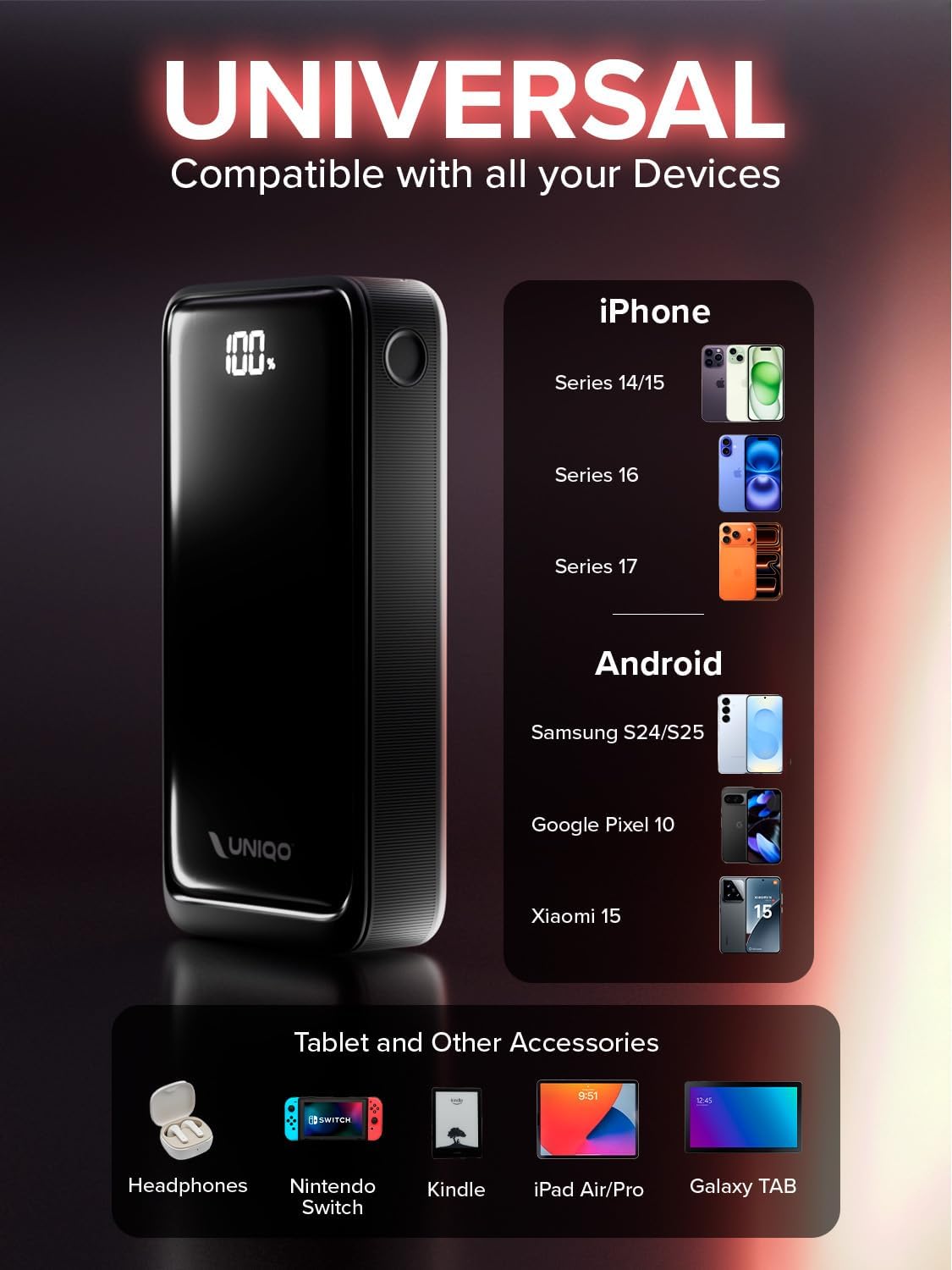 Thumbnail 4 de UNIQO Power LCD 20K Batterie externe 20000 mAh