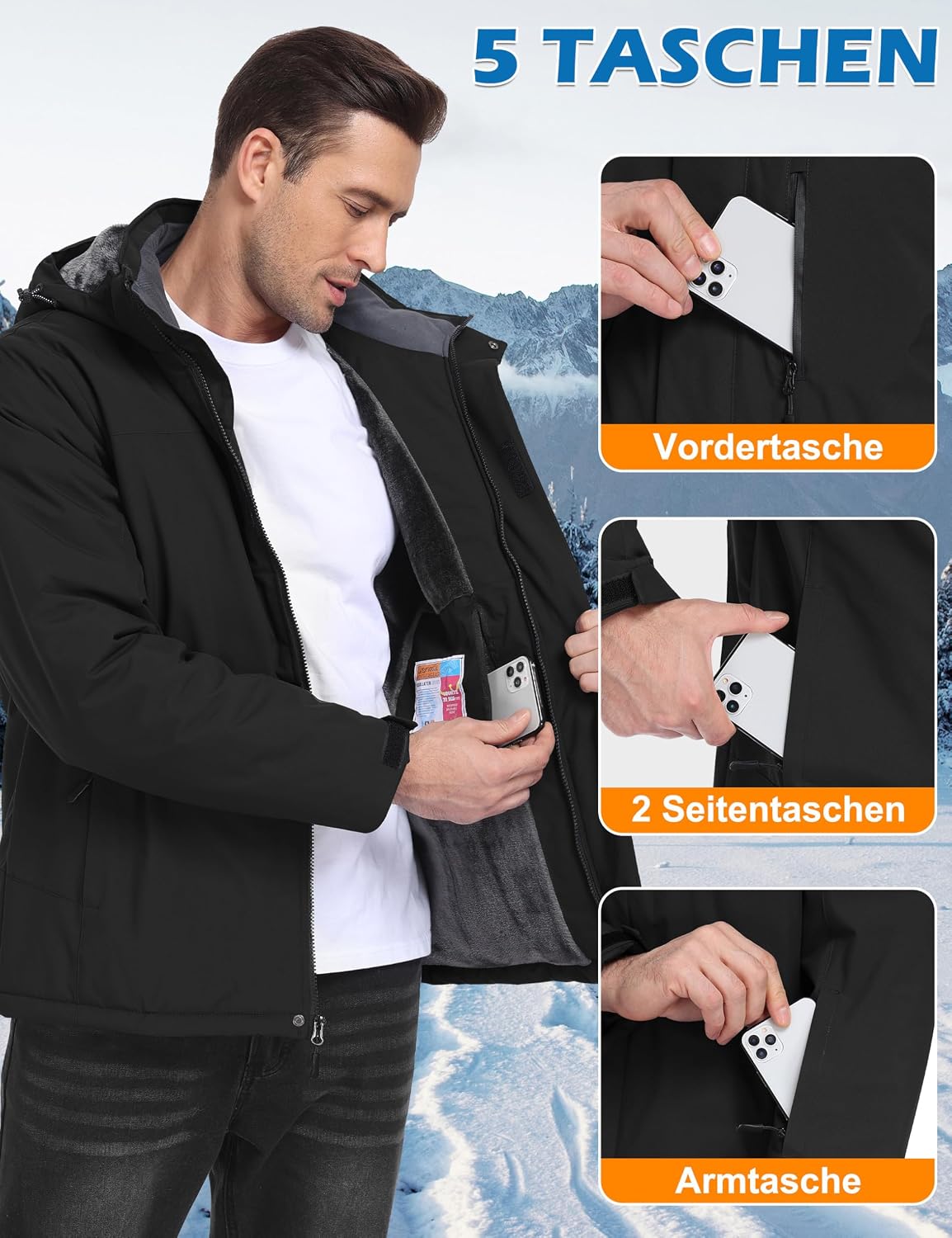Detalle 2 de Zoofly Winterjacke Herren 10.000 mm