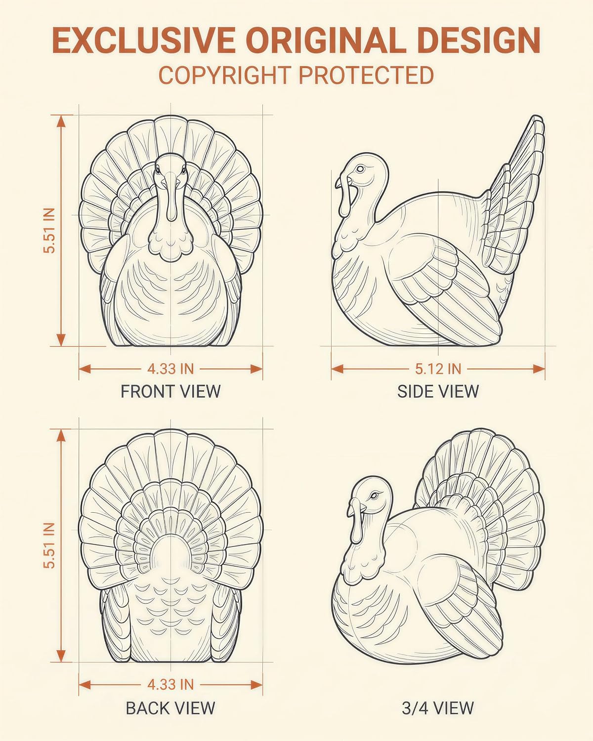 Detalle 2 de SHEHIM Resin Turkey Figurine