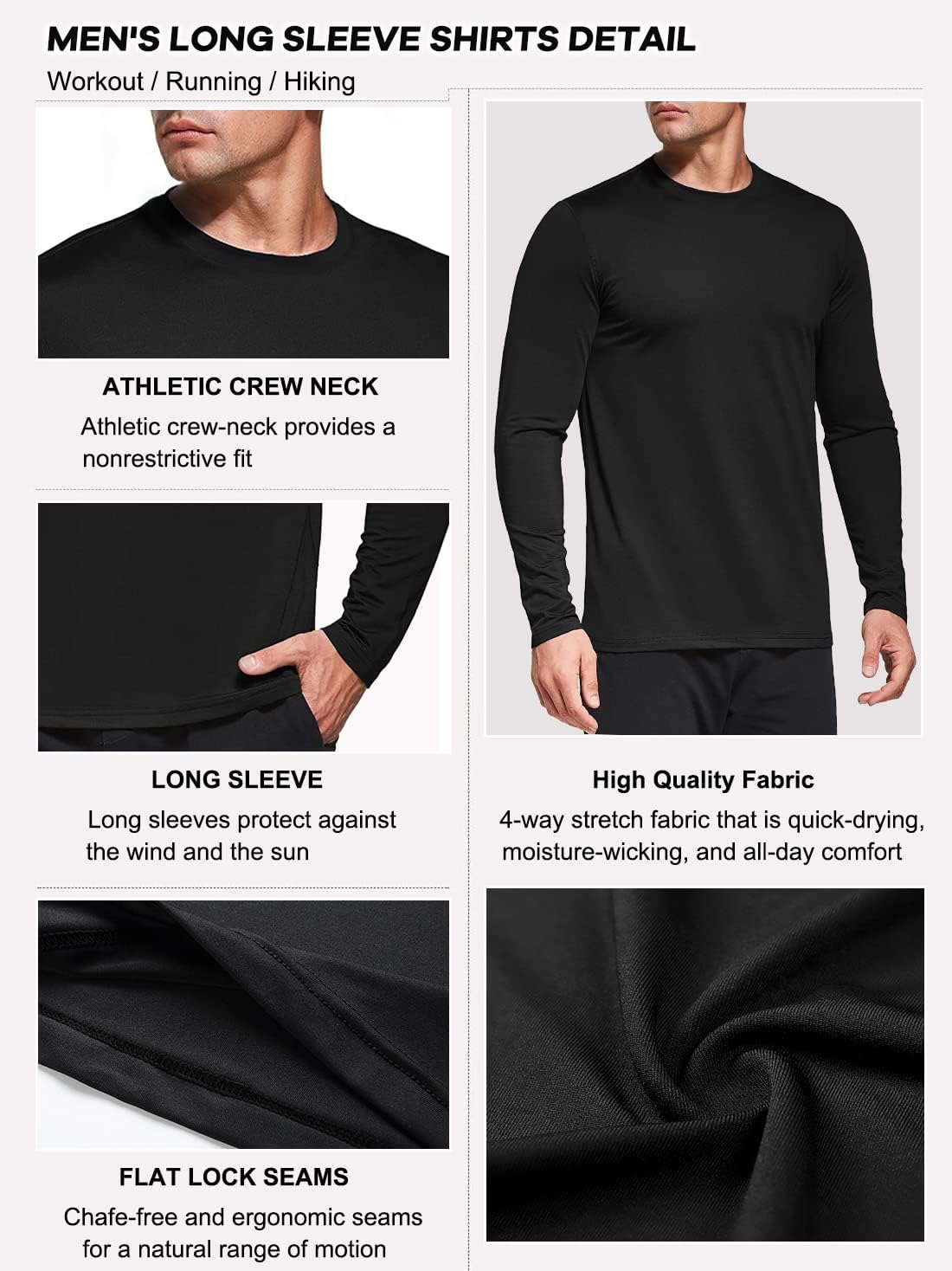 Thumbnail 4 de Boyzn Langarmshirt Herren – UPF 50+, 4-Wege-Stretch, schnelltrocknend (4er/3er/1er Pack) – ideal für Outdoor & Fitness