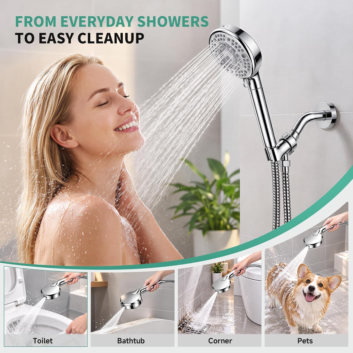 Detalle 2 de SunCleanse Filtered Handheld Shower Head, Chrome