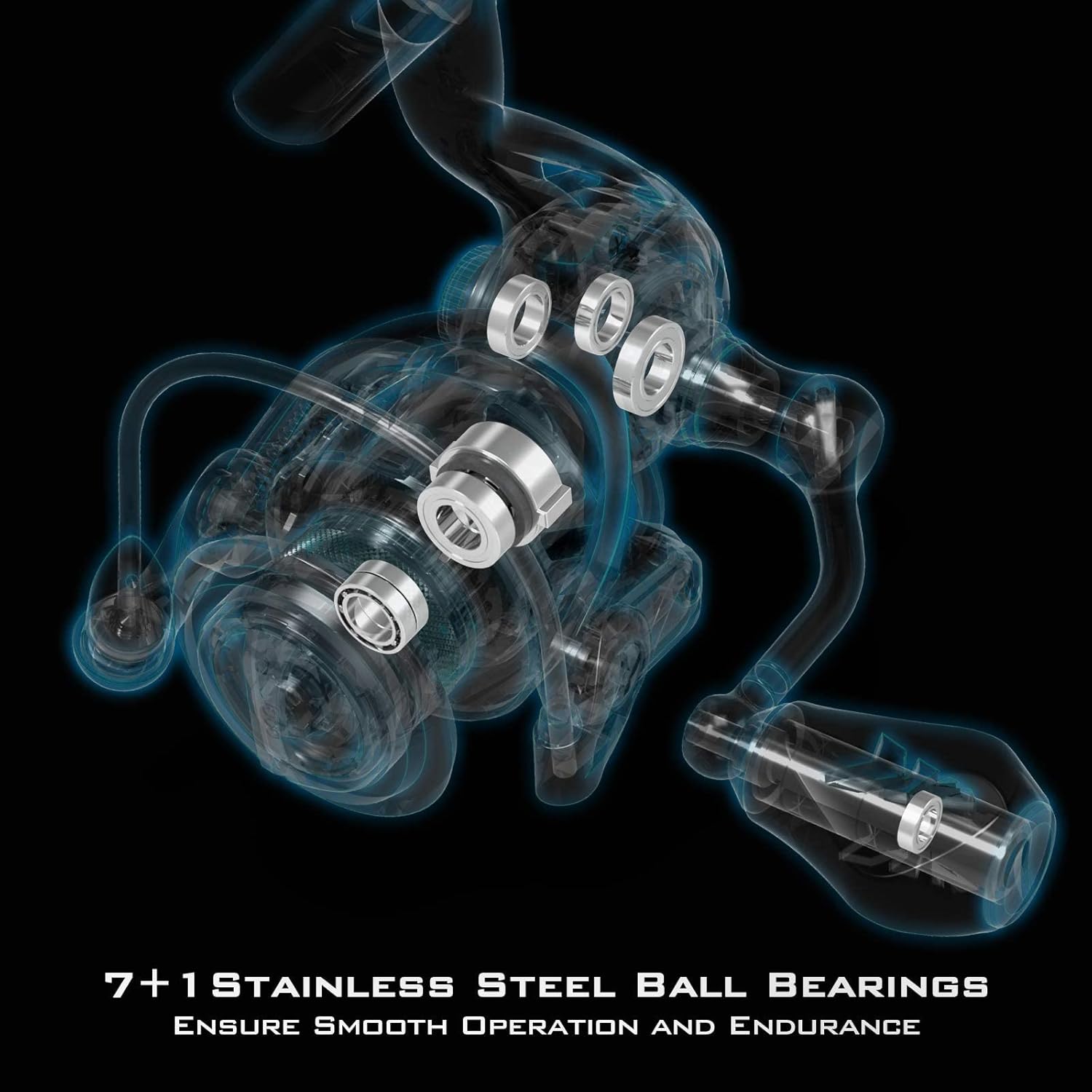 Thumbnail 1 de KastKing Zephyr Spinning Reels (7+1/6+1 BB) with Carbon Fiber Drag and CNC Aluminum Spool — Sizes 500/1000
