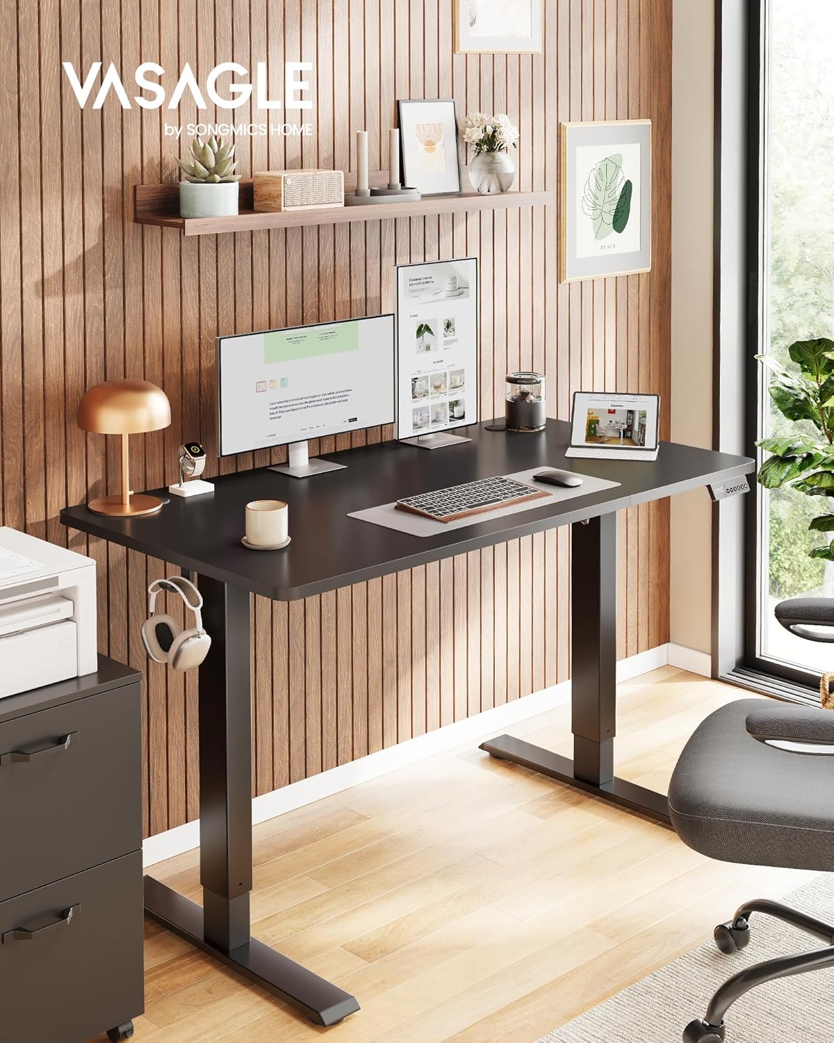 Thumbnail 1 de VASAGLE Electric Standing Desk LSD312BZ01: 120 x 60 cm, Height Adjustable with 4 Memory Heights