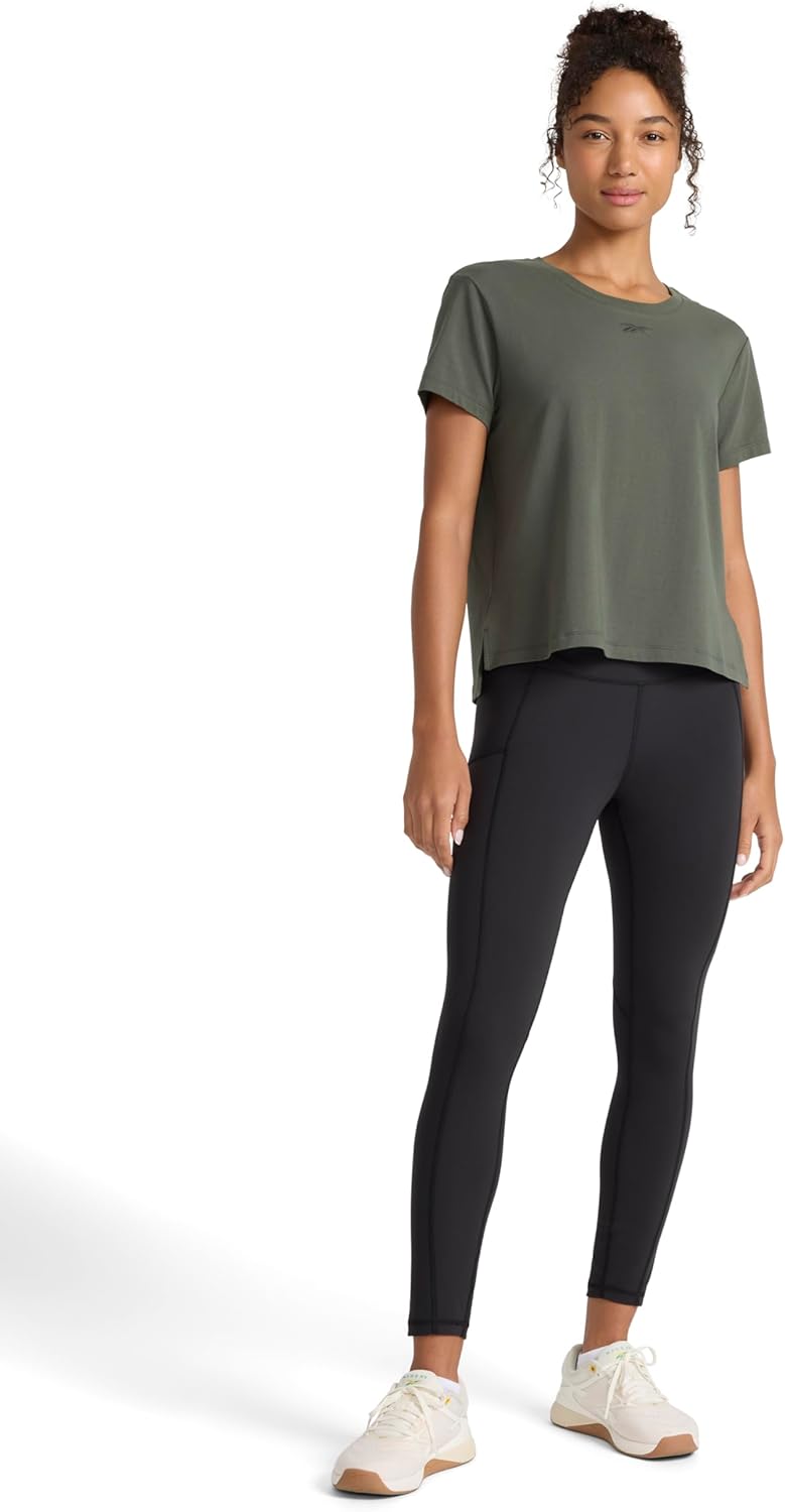 Thumbnail 2 de Reebok Women's Embroidery Hit Graphic Crewneck T-Shirt: Lightweight Stretch Cotton, Standard Fit