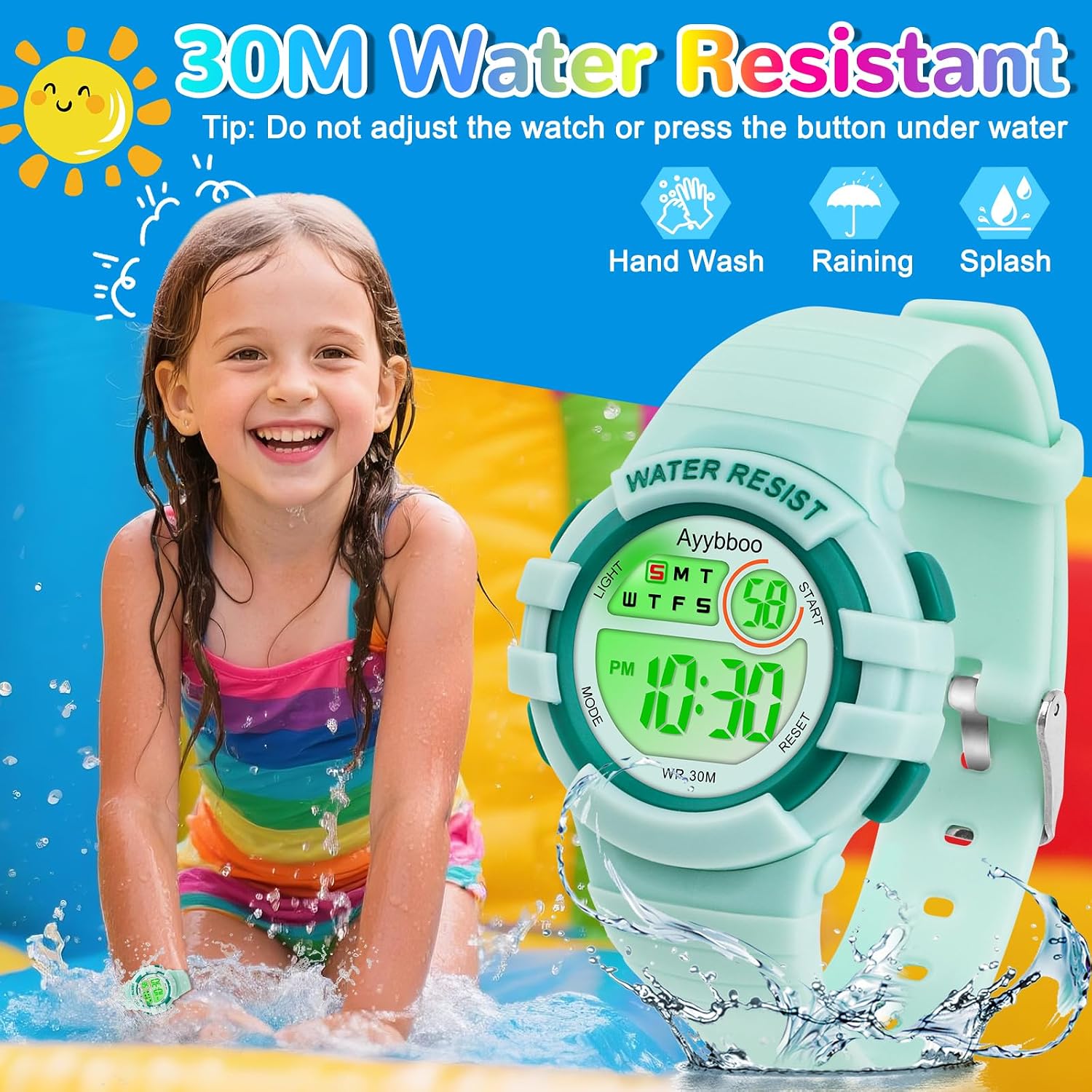 Detalle de Kinderuhr Digital 3 ATM mit LED für Kinder