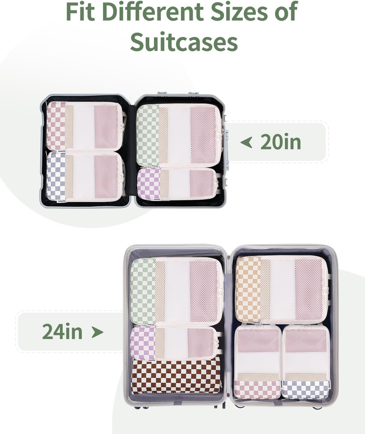 Detalle de Narwey 6 Set Compression Packing Cubes 35cm