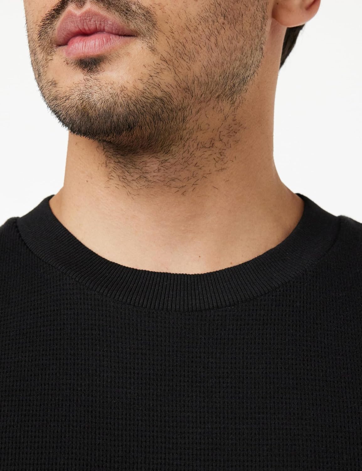 Detalle 1 de Calvin Klein Jeans Maglietta Maniche Lunghe Uomo Badge Waffle LS Tee Basic
