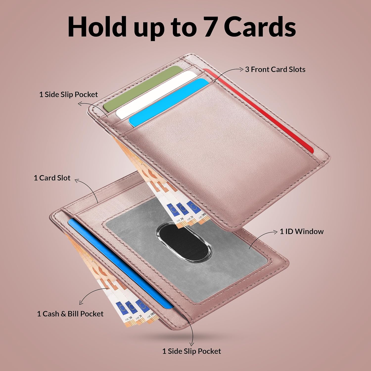 Thumbnail 3 de Slim RFID card wallet up to 7 Hafaa