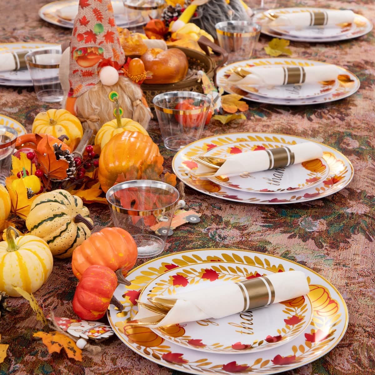 Thumbnail 6 de Rubtlamp EJ01/3 Thanksgiving Dinnerware Set, 175 Pieces with Gold Accents