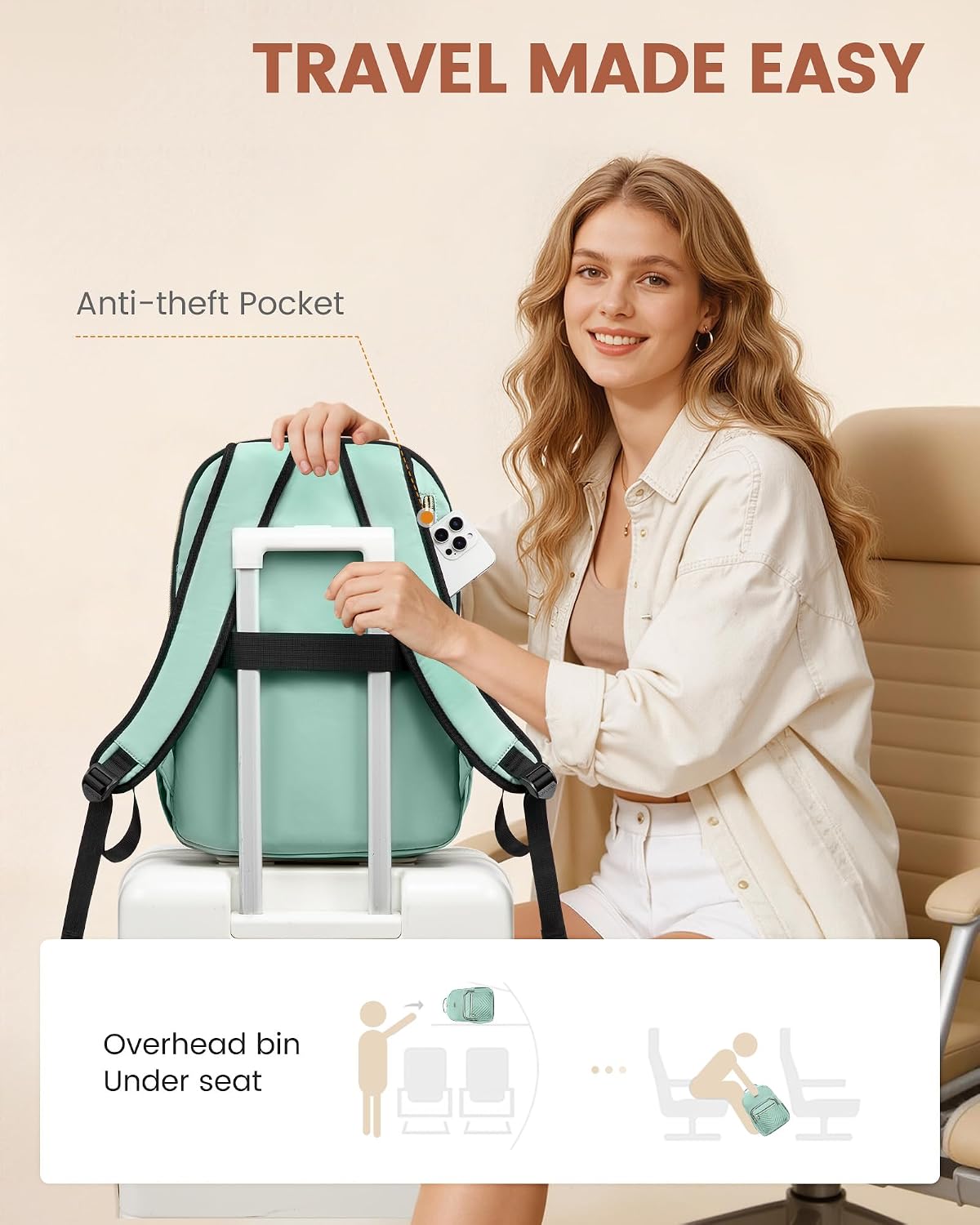 Detalle de LOVEVOOK Laptop Backpack, 17.3-Inch Laptop Compartment