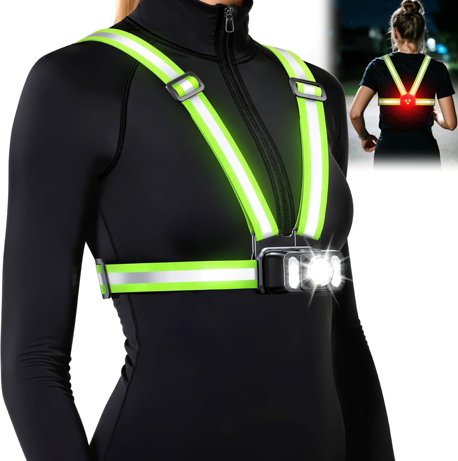 Detalle de SUYIWEE Running Light Vest, 550 Lumens