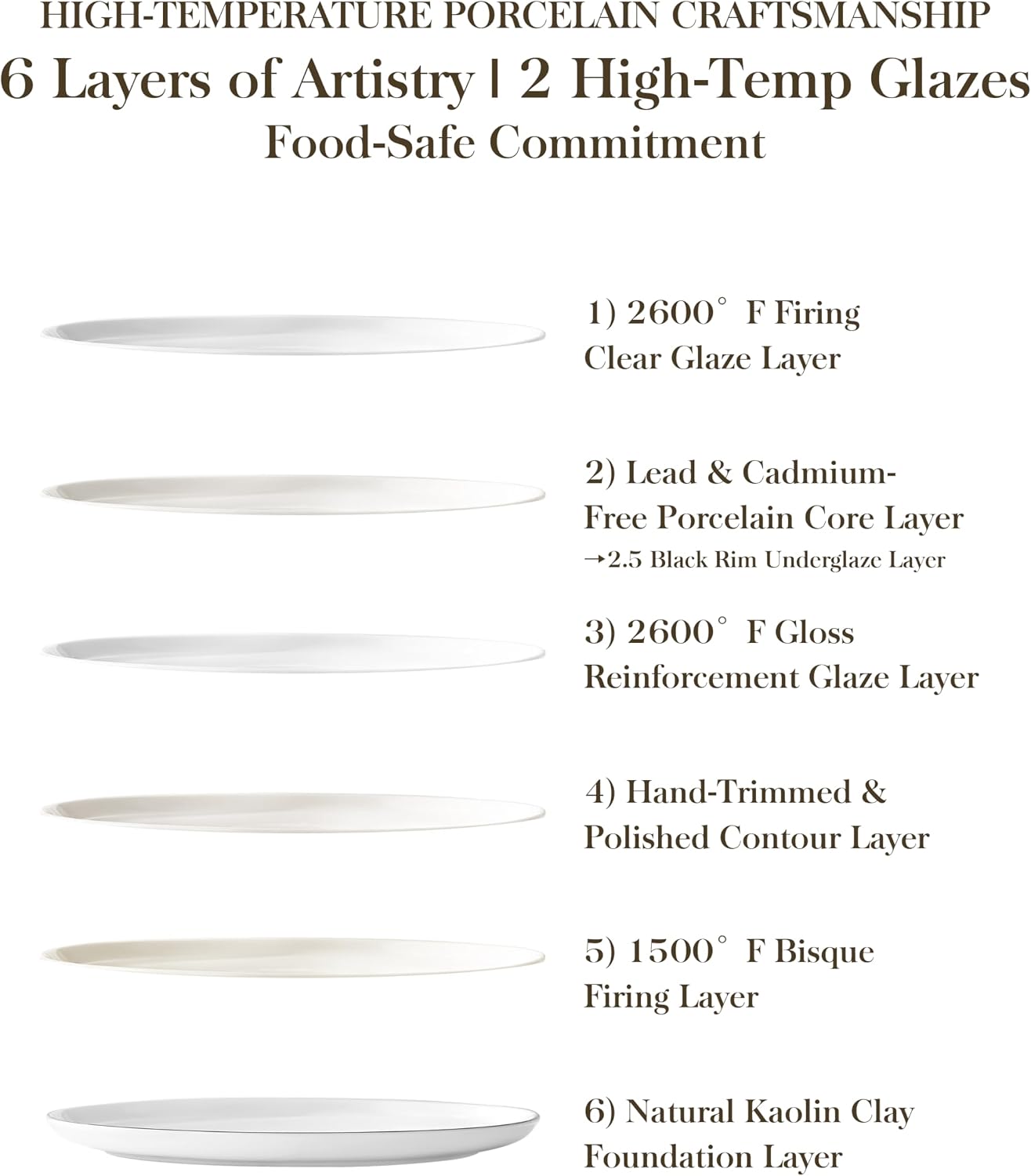 Thumbnail 6 de MALACASA Lexi 24-Piece Gourmet Porcelain Dinnerware Set (Service for 8)