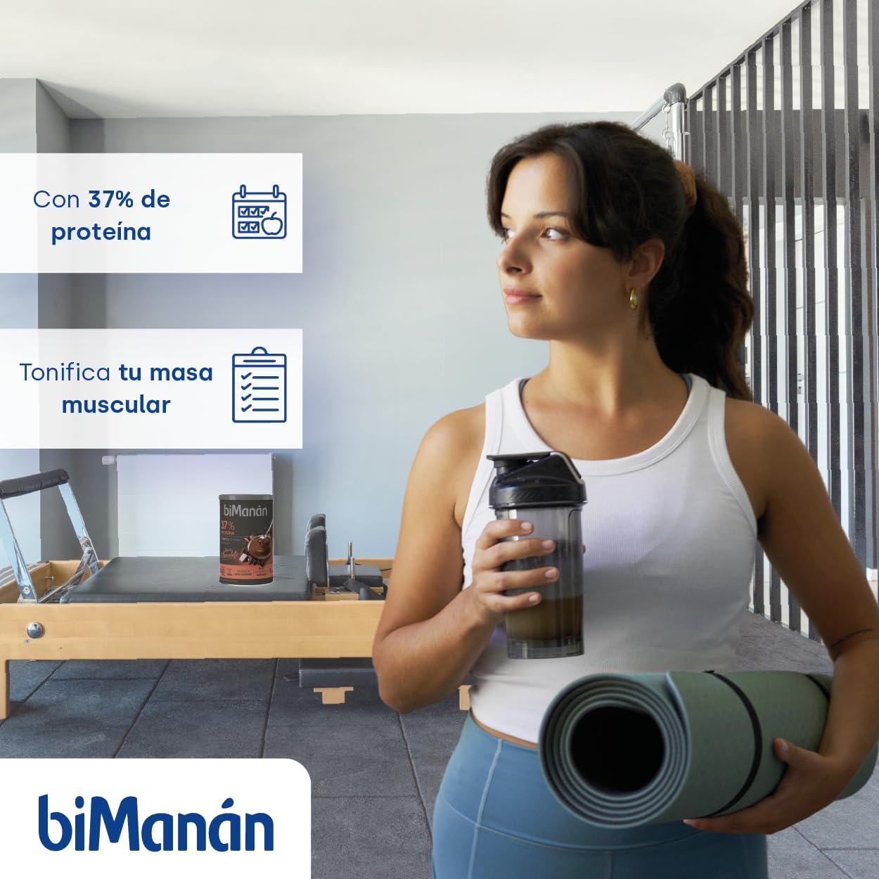Detalle de BIMANÁN Crema Hiperproteica chocolate 360 g