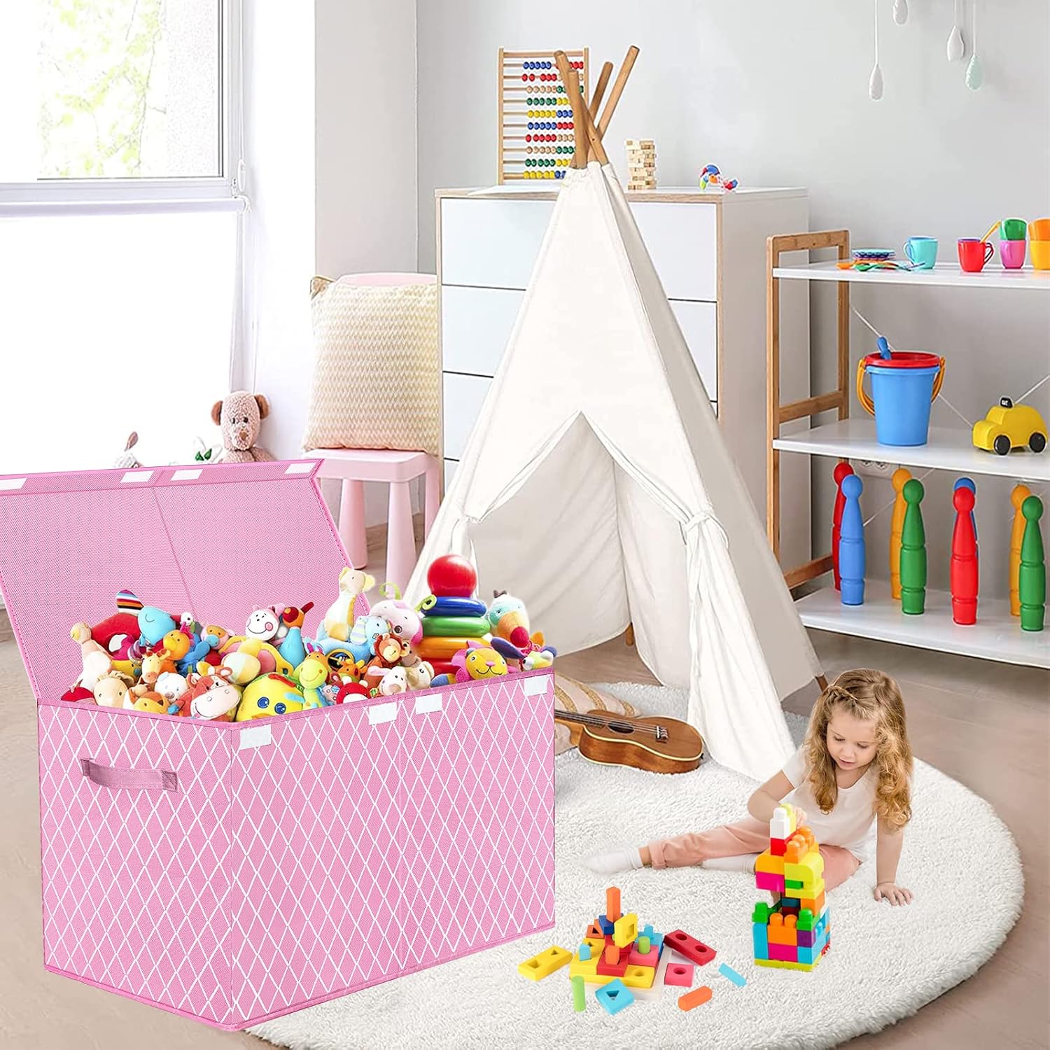 Detalle 2 de VERONLY Toy Box Chest Organizer 23.7in
