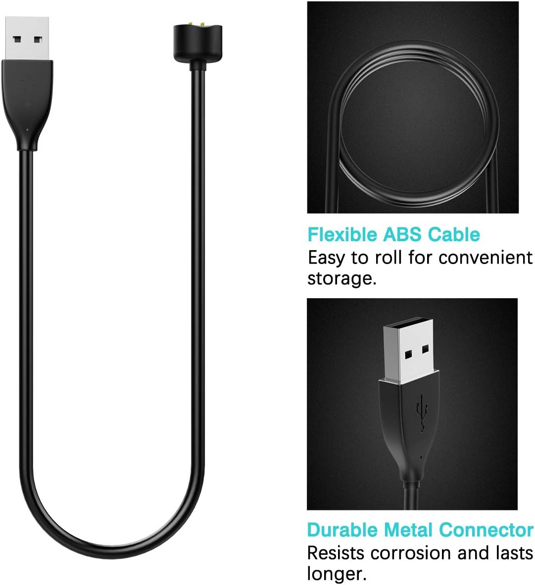 Thumbnail 5 de MoKo 2‑PACK Charger for Xiaomi Mi Band 7 magnetic cable