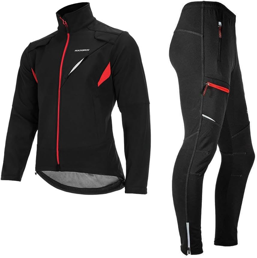 Detalle de ROCKBROS Winter Fahrradjacke Set M-4XL