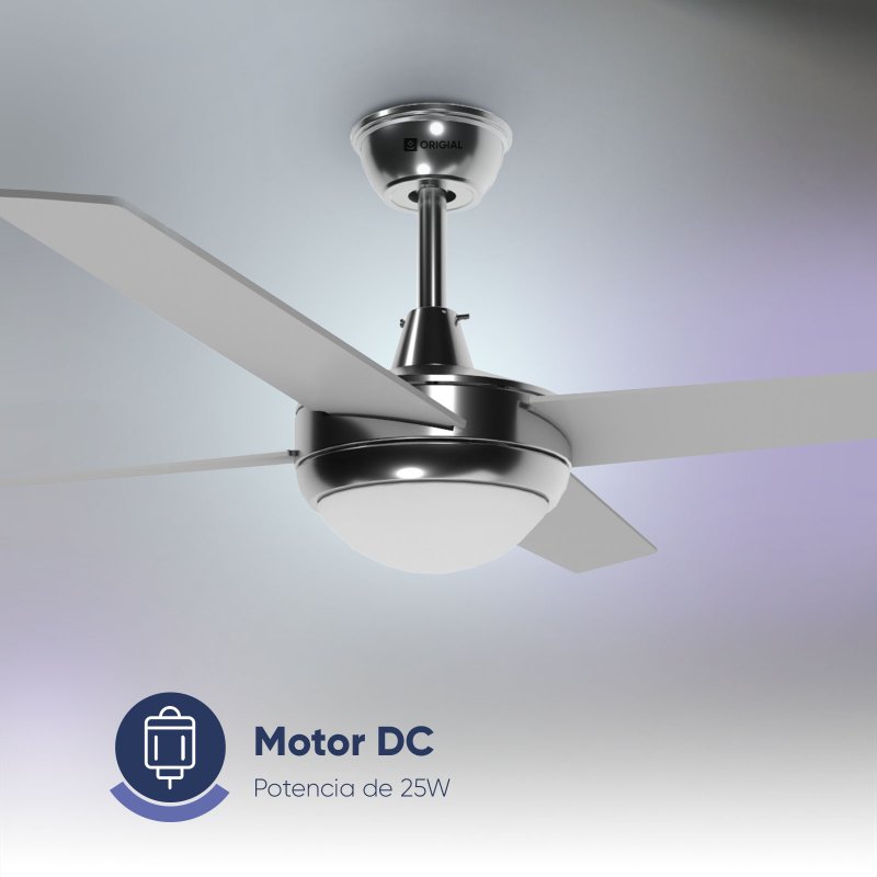 Detalle 2 de Airbliss Ceiling 25WIN WIFI Ventilador de Techo 106 cm Inox😊