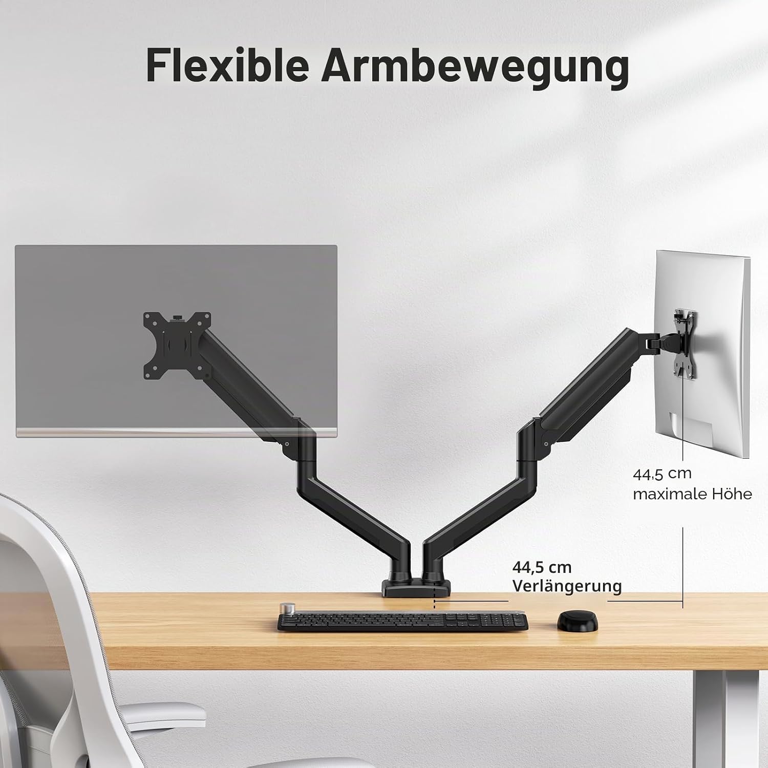 Thumbnail 3 de HUANUO Dual Monitorhalterung für 2 Monitore