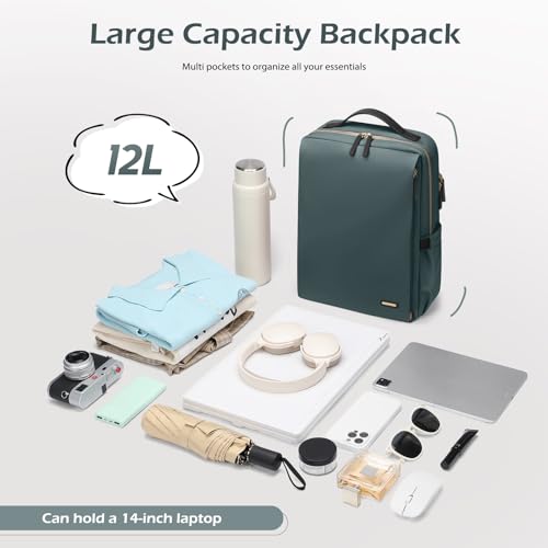 Detalle de GOLF SUPAGS Mochila elegante para portátil de 14" para mujer – estilo y comodidad para trabajo, universidad y viajes