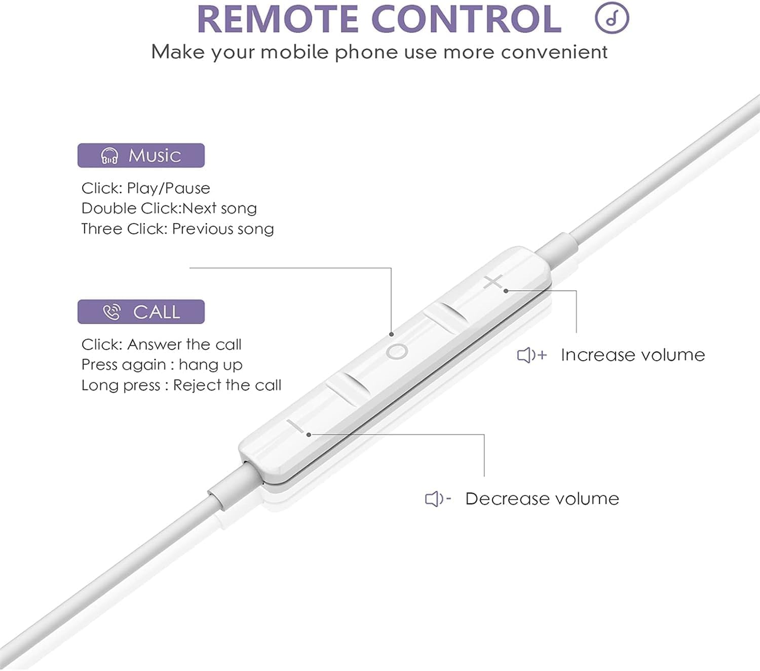 Detalle 2 de USB C Headphones Wired Earphones with Mic