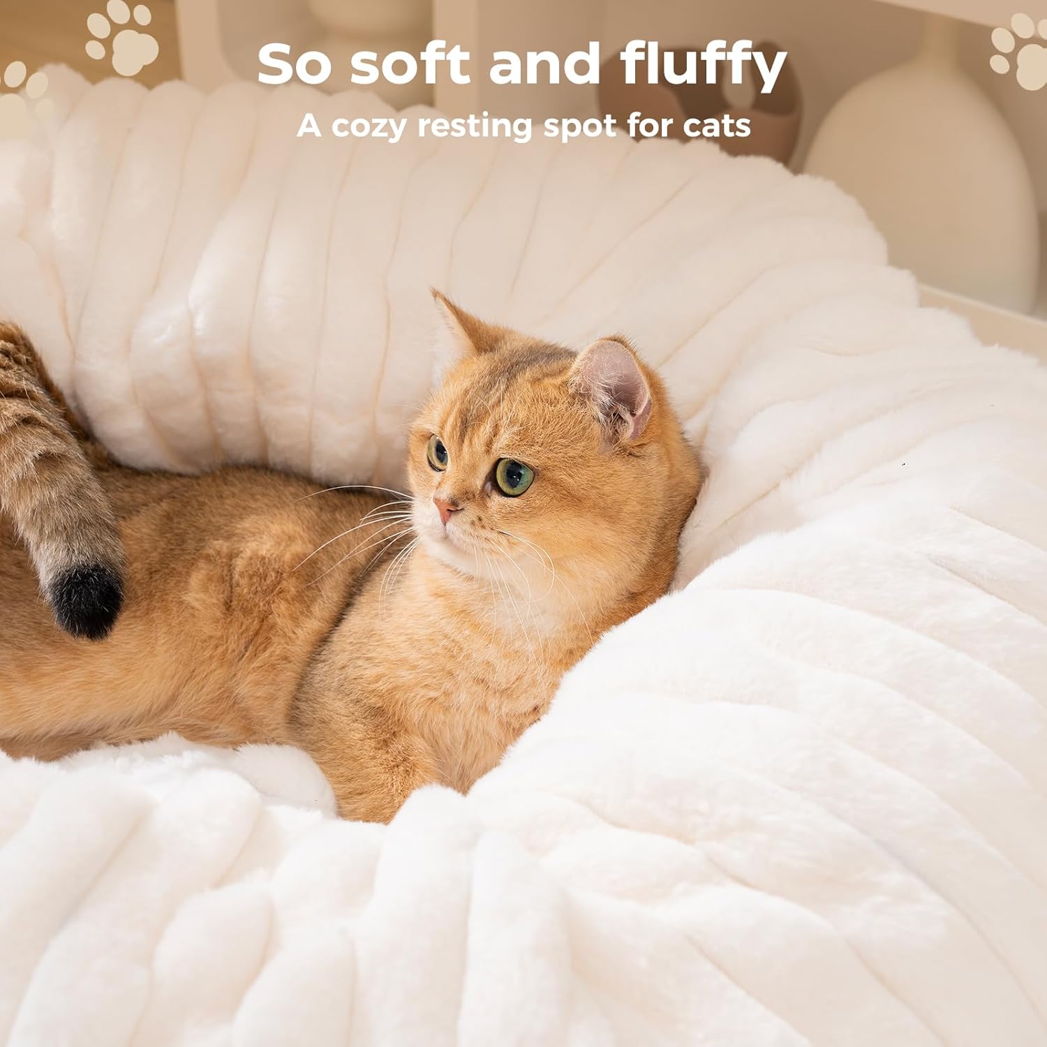 Detalle de Avont Cat Tunnel Bed for Indoor Cats – Plush Donut Tunnel Bed (Large, 10” Diameter)