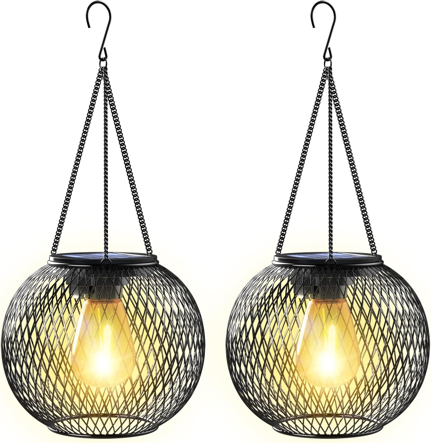 Detalle de KagoLing Solar Lanterns 2 Pack Outdoor Lights ๐